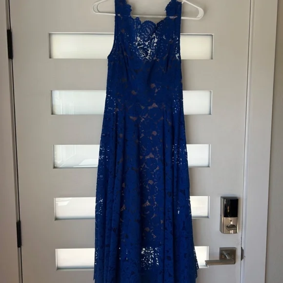 Tracy Reese Cobal Blue Lace Dress - Picture 2 of 5